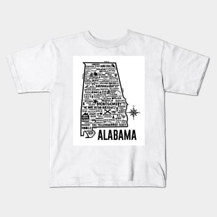 Alabama Map Kids T-Shirt